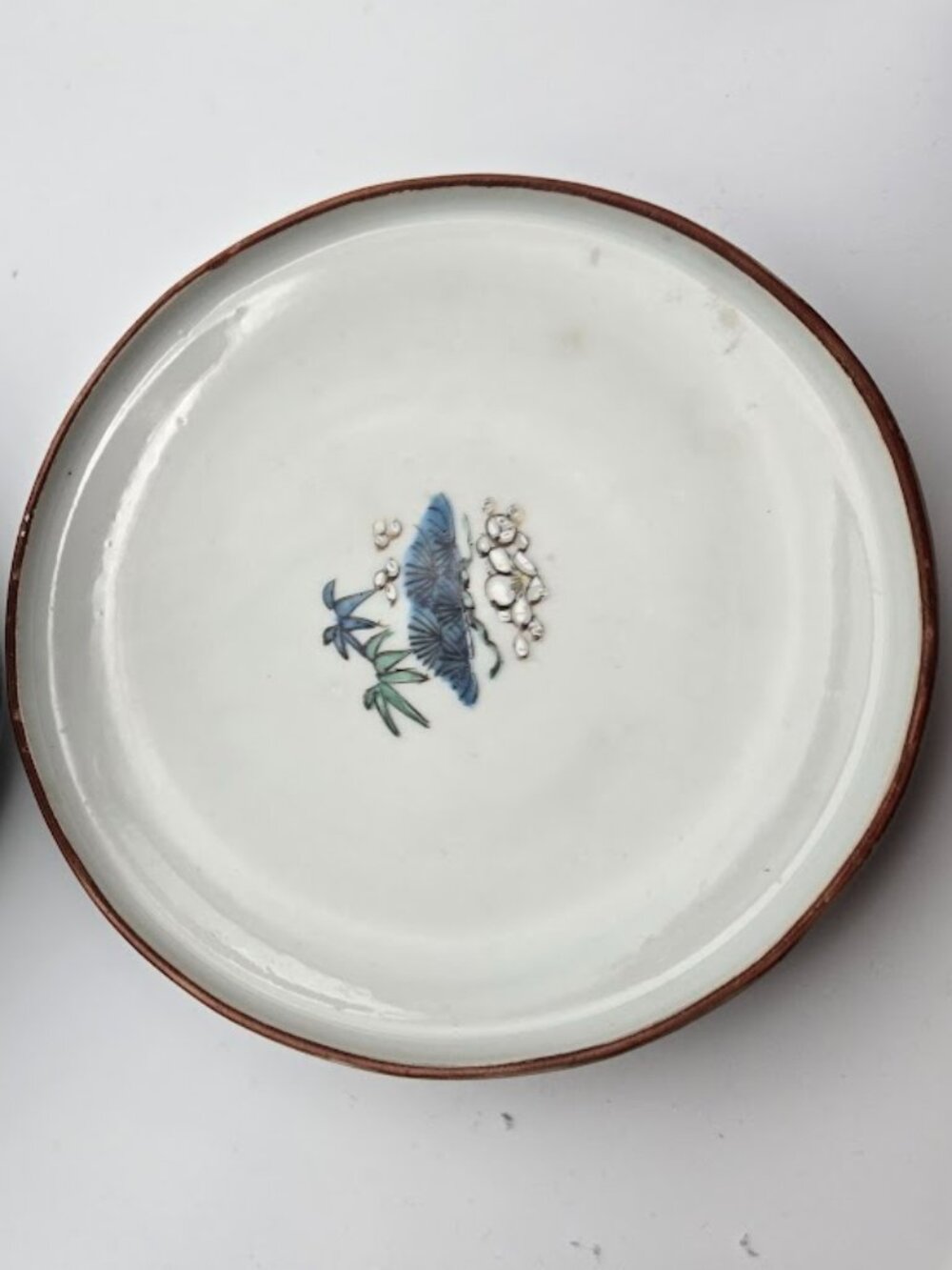 Vintage Japanese kutani ceramic painted covered rice bowl with lid - Picture 6 of 7